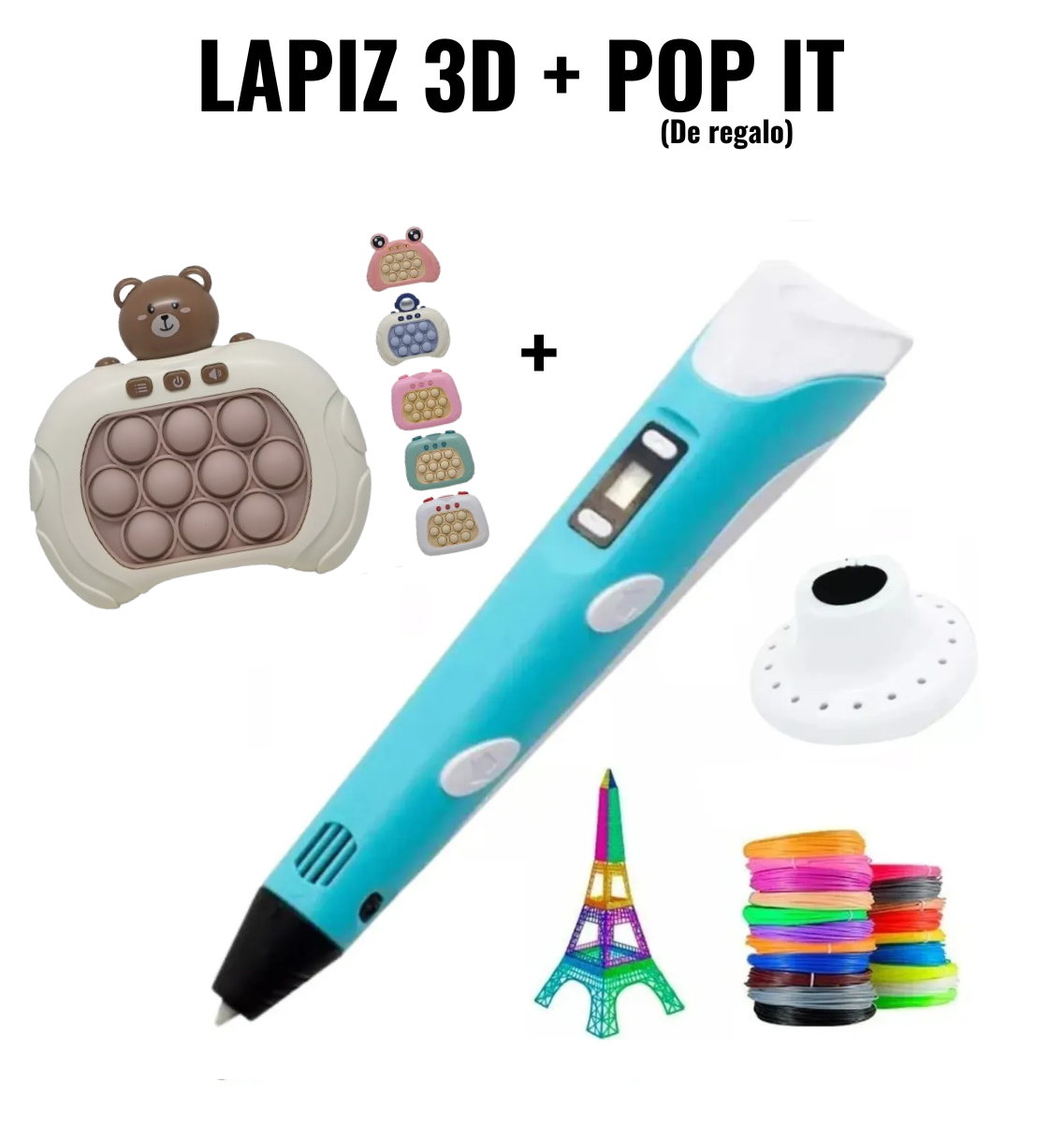 Lapiz 3D + POP IT (De Regalo)
