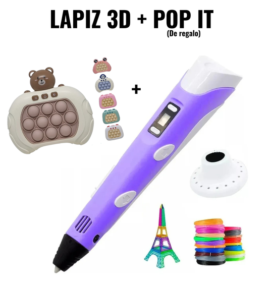 Lapiz 3D + POP IT (De Regalo)