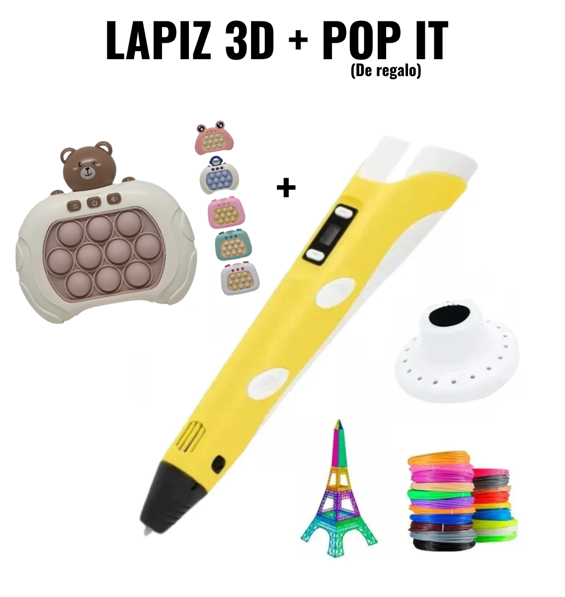 Lapiz 3D + POP IT (De Regalo)